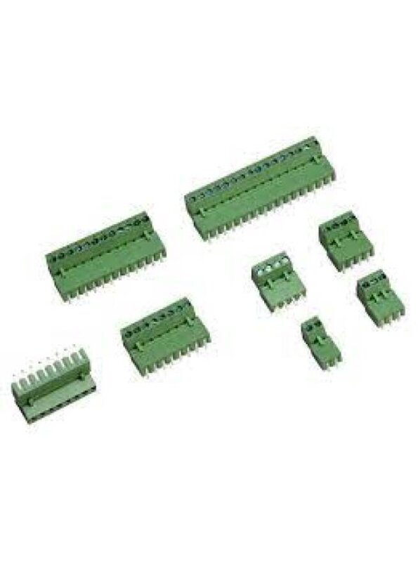 2 Pin 3.81mm 180C Erkek Geçmeli Yeşil Klemens
