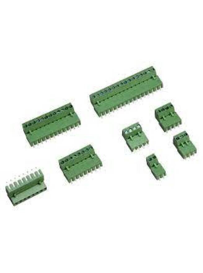 2 Pin 3.81mm 180C Erkek Geçmeli Yeşil Klemens - 1
