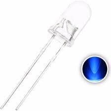 5 mm Şeffaf Mavi LED – Yüksek Parlaklı LED Diyot