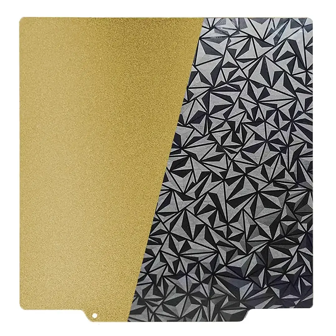 Çift Taraflı Yay Çeliği PEI Baskı Plakası 310×315 mm – Elmas Dokulu, Manyetik Tabansız - 1