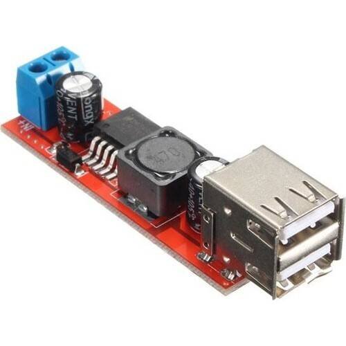 Çift USB Çıkışlı DC-DC Dönüştürücü – 9V  12V  24V  36V → 5V 3A Step-Down Güç Modülü