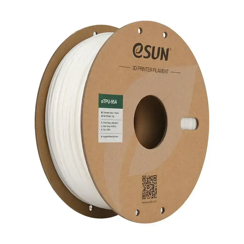 eSUN Esnek TPU 95A Filament 1.75mm 1Kg - Beyaz - 1