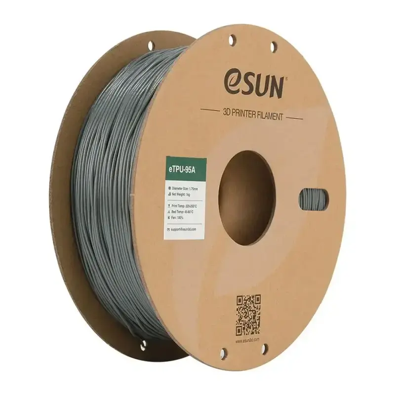 eSUN Esnek TPU 95A Filament 1.75mm 1Kg - Gri