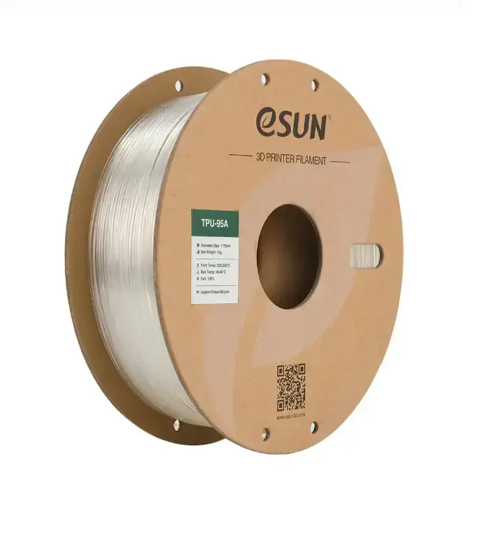 eSUN Esnek TPU 95A Filament 1.75mm 1Kg - Şeffaf