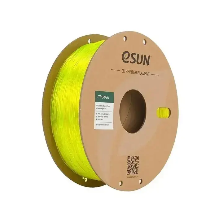 eSUN Esnek TPU 95A Filament 1.75mm 1Kg - Transparan Sarı
