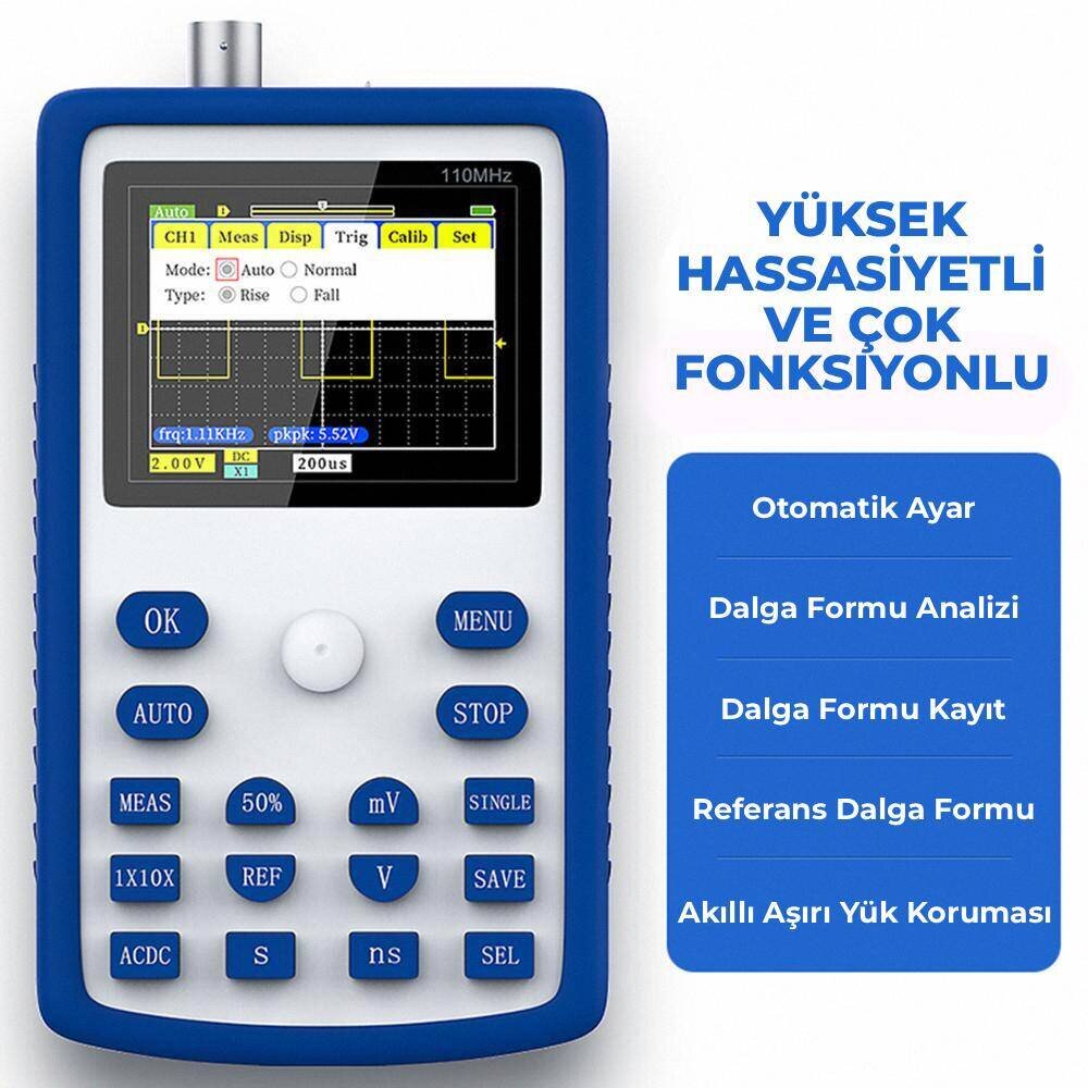 FNIRSI 1C15 El Tipi Renkli Ekran Dijital Osiloskop - 5
