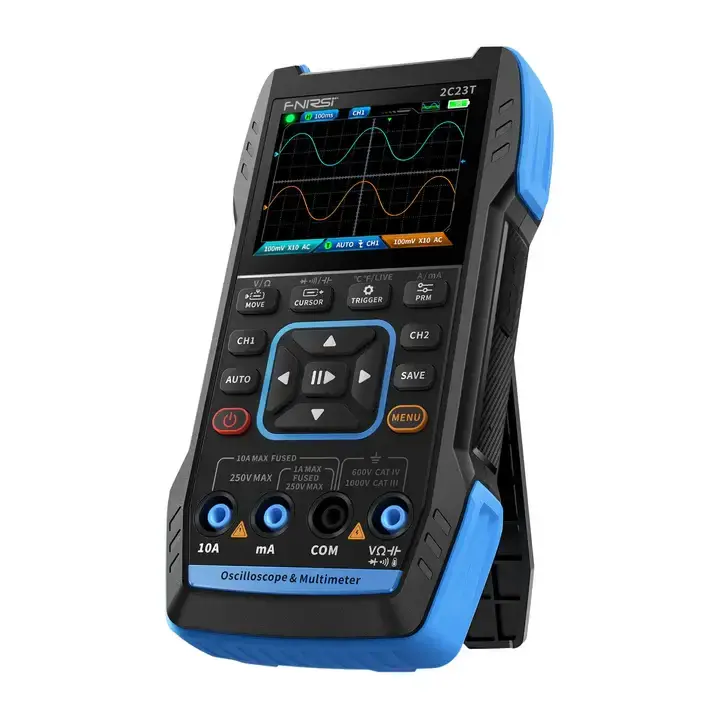 FNIRSI 2C23T Pro 3-ü-1 Arada Tablet Tipi Osiloskop, Multimetre ve Sinyal Jeneratörü - 1