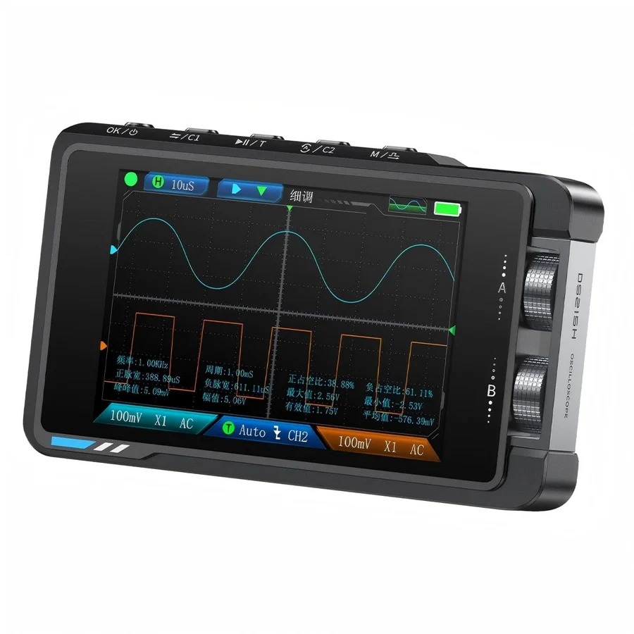 FNIRSI DS215H 2’si 1 Arada 50 MHz Çift Kanal Dijital Osiloskop ve DDS Sinyal Jeneratörü - 1
