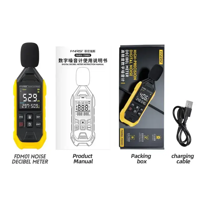 FNIRSI FDM-01 Dijital Ses Seviyesi Ölçer – Gürültü ve Desibel Metre - 3