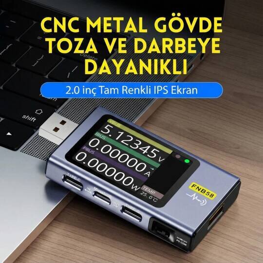 FNIRSI FNB58STD USB Güç Ölçüm ve Akım Gerilim Test Cihazı - 5