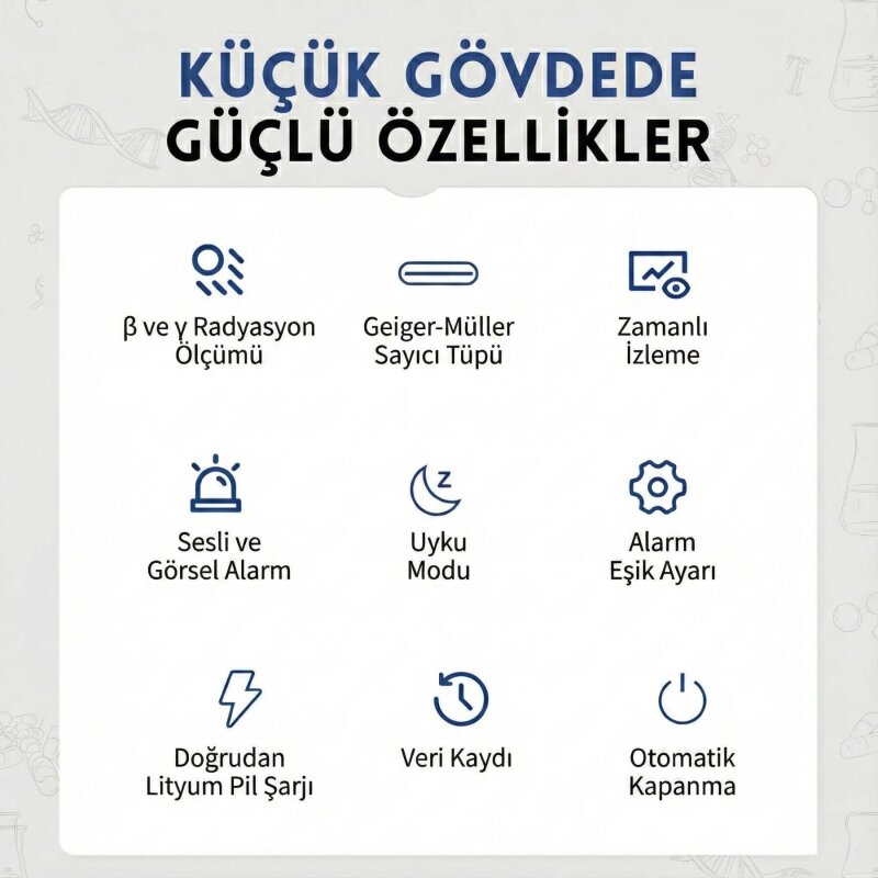 FNIRSI GC-02 Geiger Sayacı Radyasyon Ölçüm ve Analiz Cihazı - 6