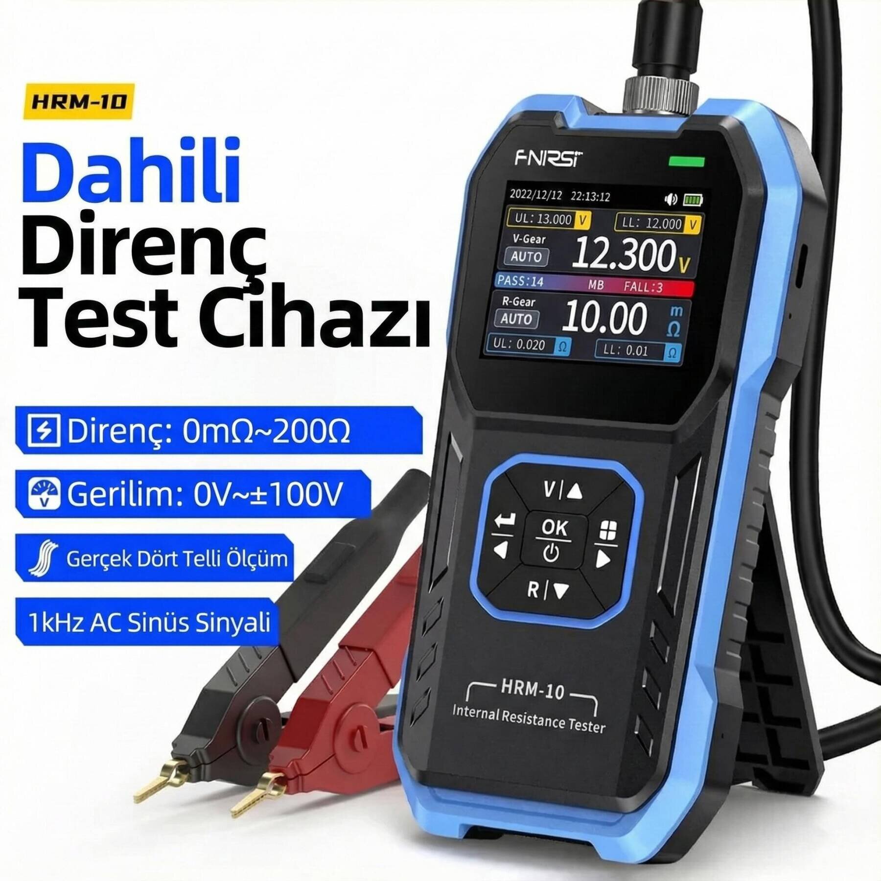 FNIRSI HRM-10 Akü Voltaj ve İç Direnç Ölçüm Test Cihazı - 2