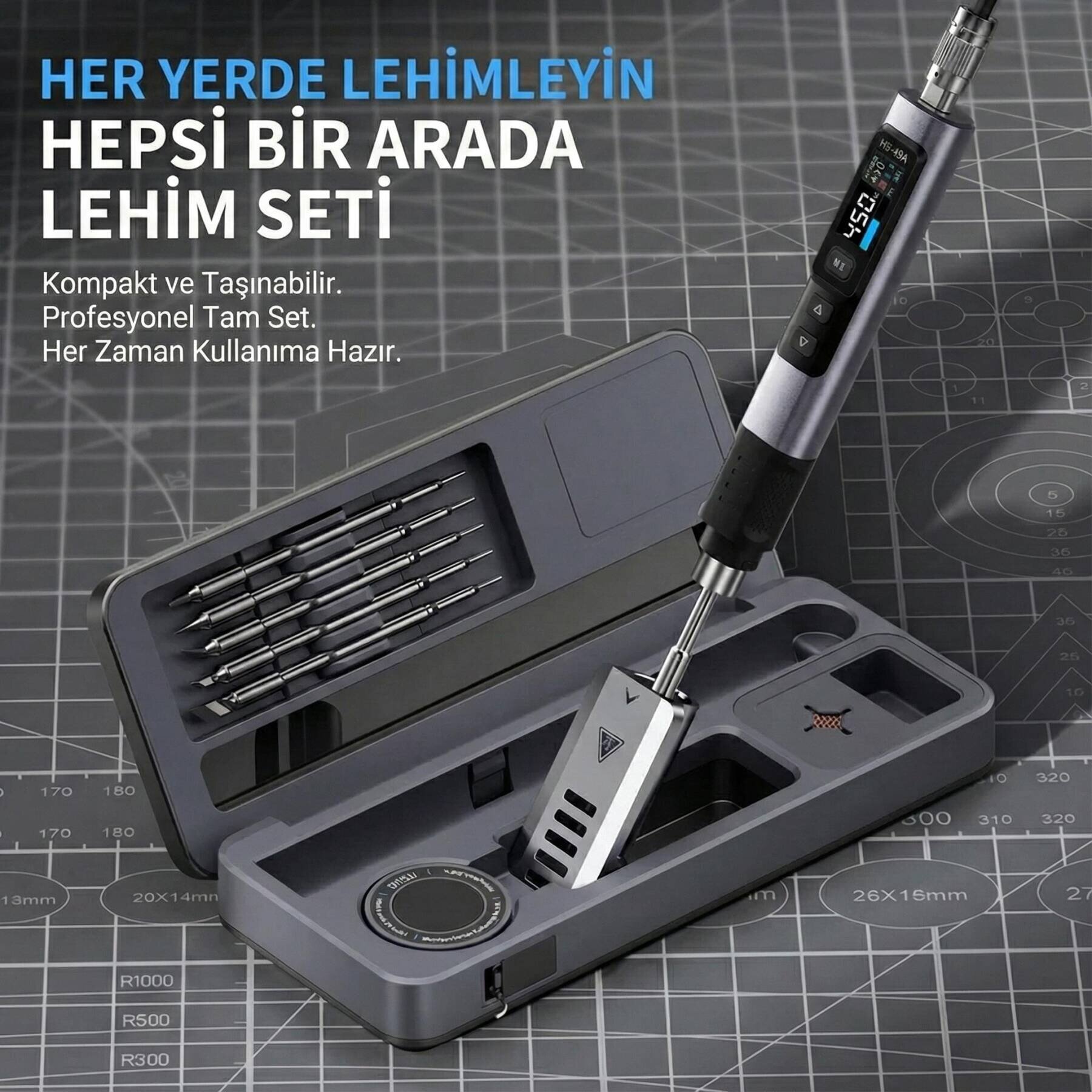 FNIRSI HS-02A Akıllı Dijital Lehim Havyası 6 Uçlu Set - 2