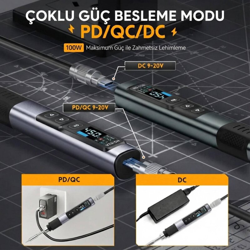 FNIRSI HS-02A Akıllı Dijital Lehim Havyası 6 Uçlu Set - 5