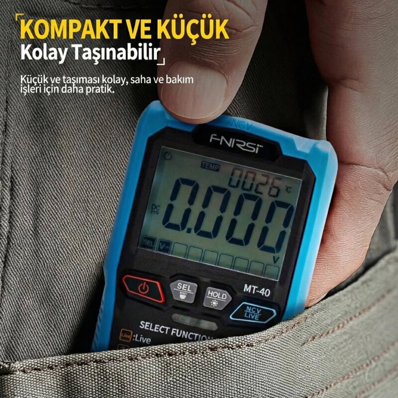 FNIRSI MT-40 Akıllı Dijital Multimetre 4000 Sayım - 4