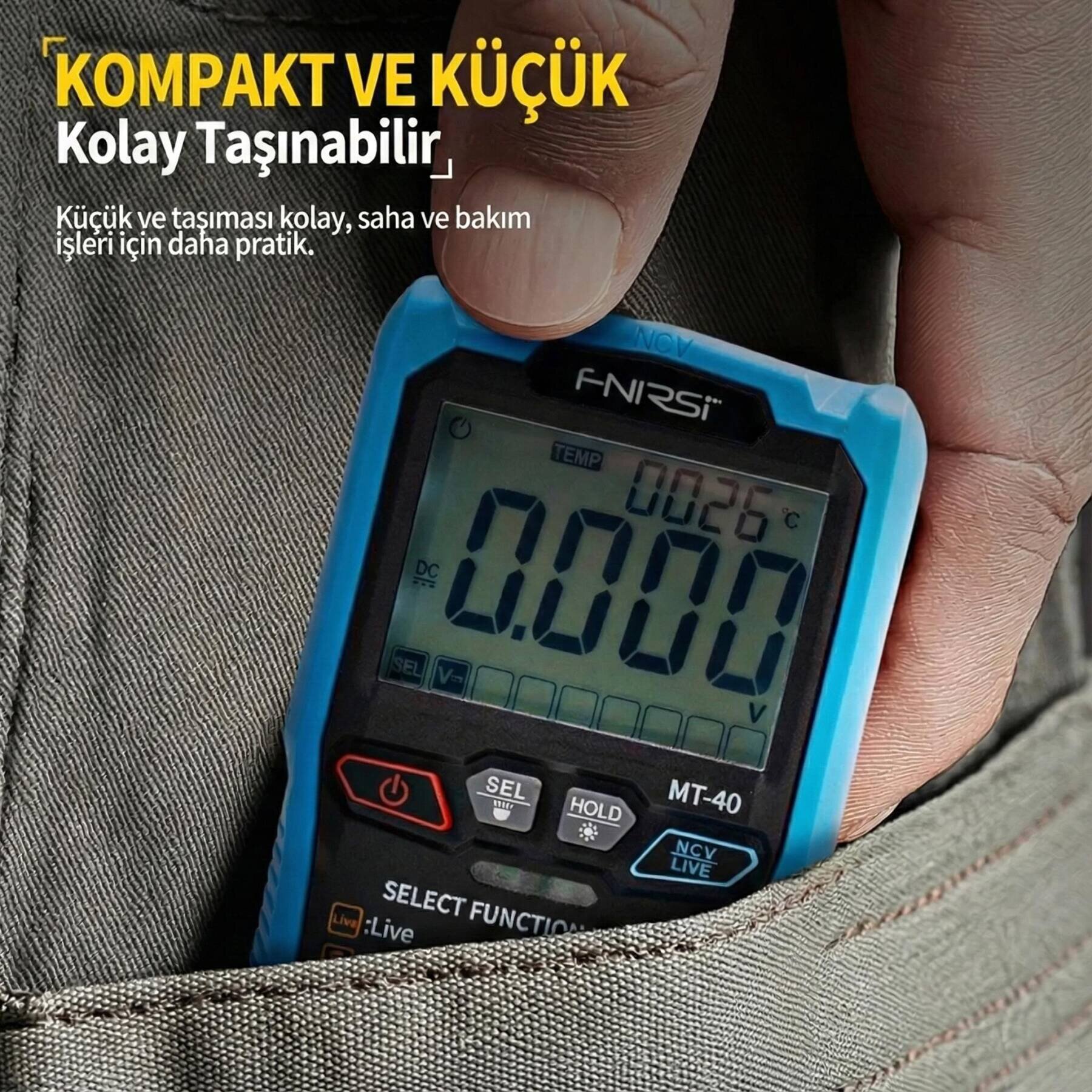 FNIRSI MT-40 Akıllı Dijital Multimetre 4000 Sayım - 4