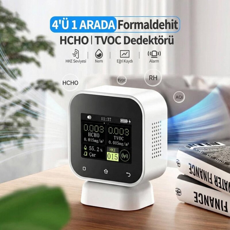FNIRSI SFD-02 Dokunmatik Ekranlı Çoklu Sensörlü Hava Kalitesi Analiz Cihazı - 2