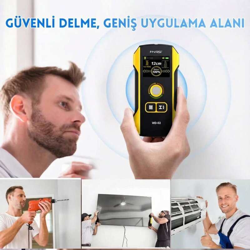 FNIRSI WD-02 Çok Amaçlı Metal ve Tesisat Algılama Duvar Tarayıcı - 5
