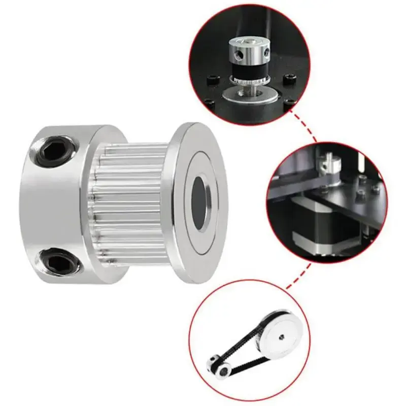 GT2 20 Diş 6mm Alüminyum Kasnak – 20x16 Senkron Zamanlama Kayışı Dişlisi - 3