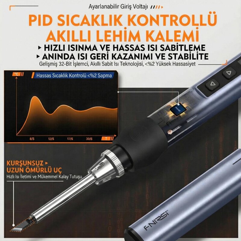 HS-01 Akıllı Dijital Hassas Lehim Havyası - 4