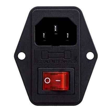 Kulaklı Power Soketi-Erkek-Işıklı Anahtarlı