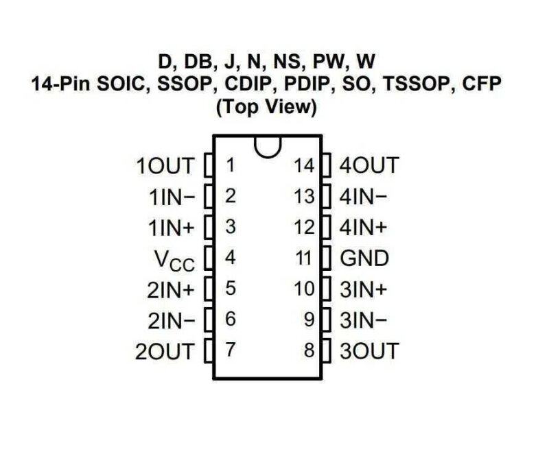 LM224 SMD SO14 Quad OpAmp Entegre Devre - 2