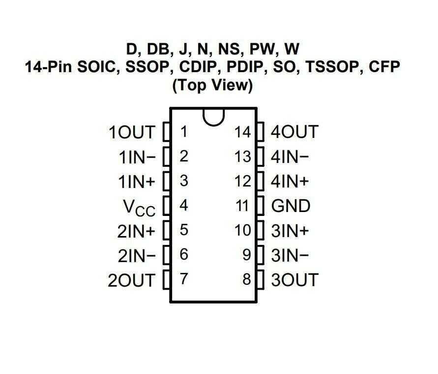 LM224 SMD SO14 Quad OpAmp Entegre Devre - 2