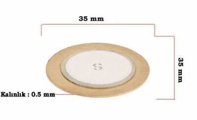 Piezo Disk Element - 35 mm Çap