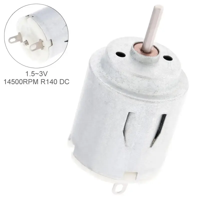 R140 Mini DC Motor – 3-6V DC (Hobi & Arduino Uyumlu)