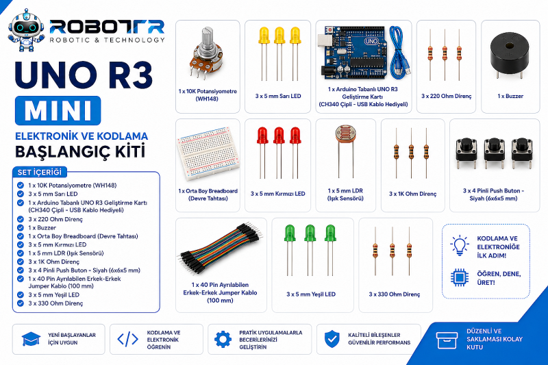 UNO R3 Mini Elektronik ve Kodlama Başlangıç Kiti